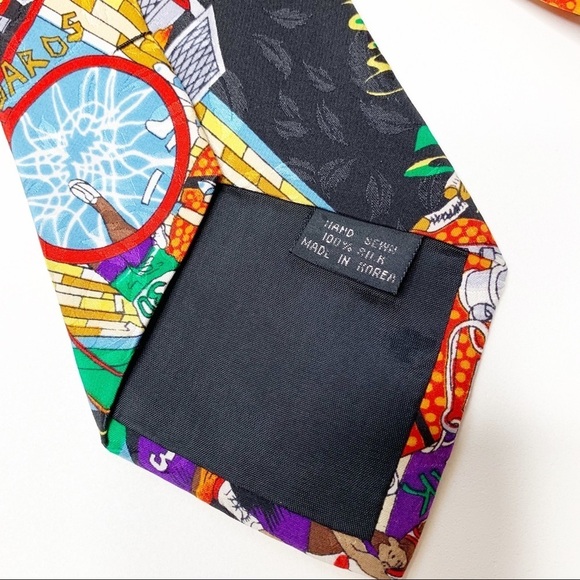 Nicole Miller Silk Tie Basketball 1992 vintage - Picture 2 of 7